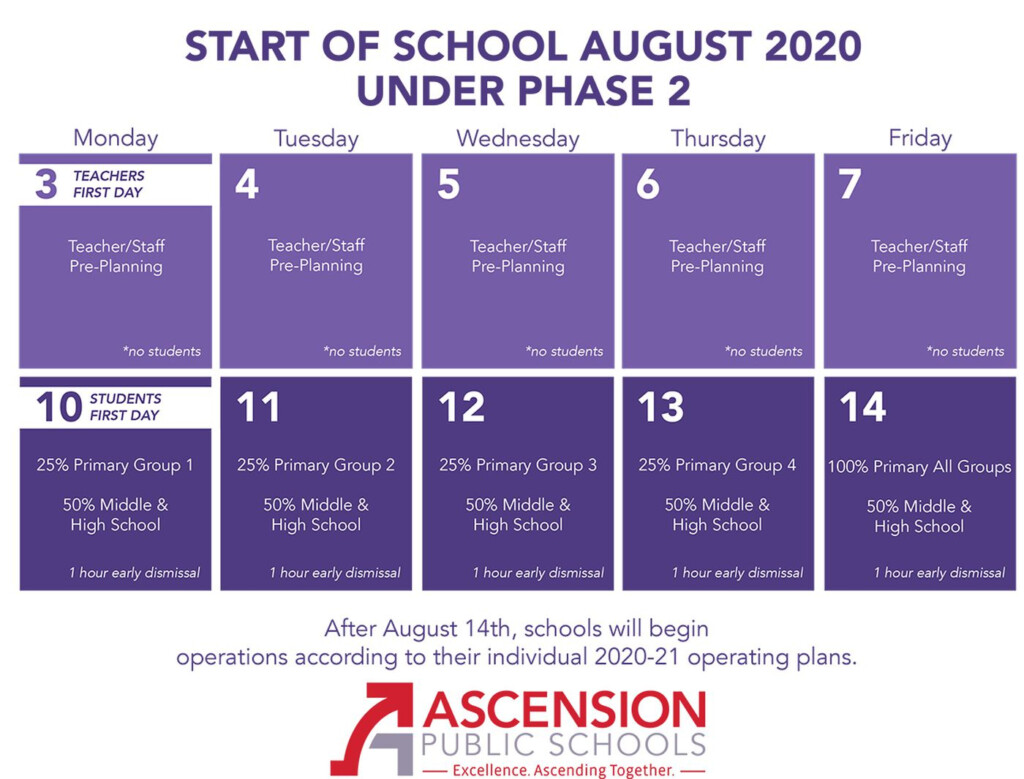 Ascension Public Schools Superintendent Moves Back Start Date Releases 