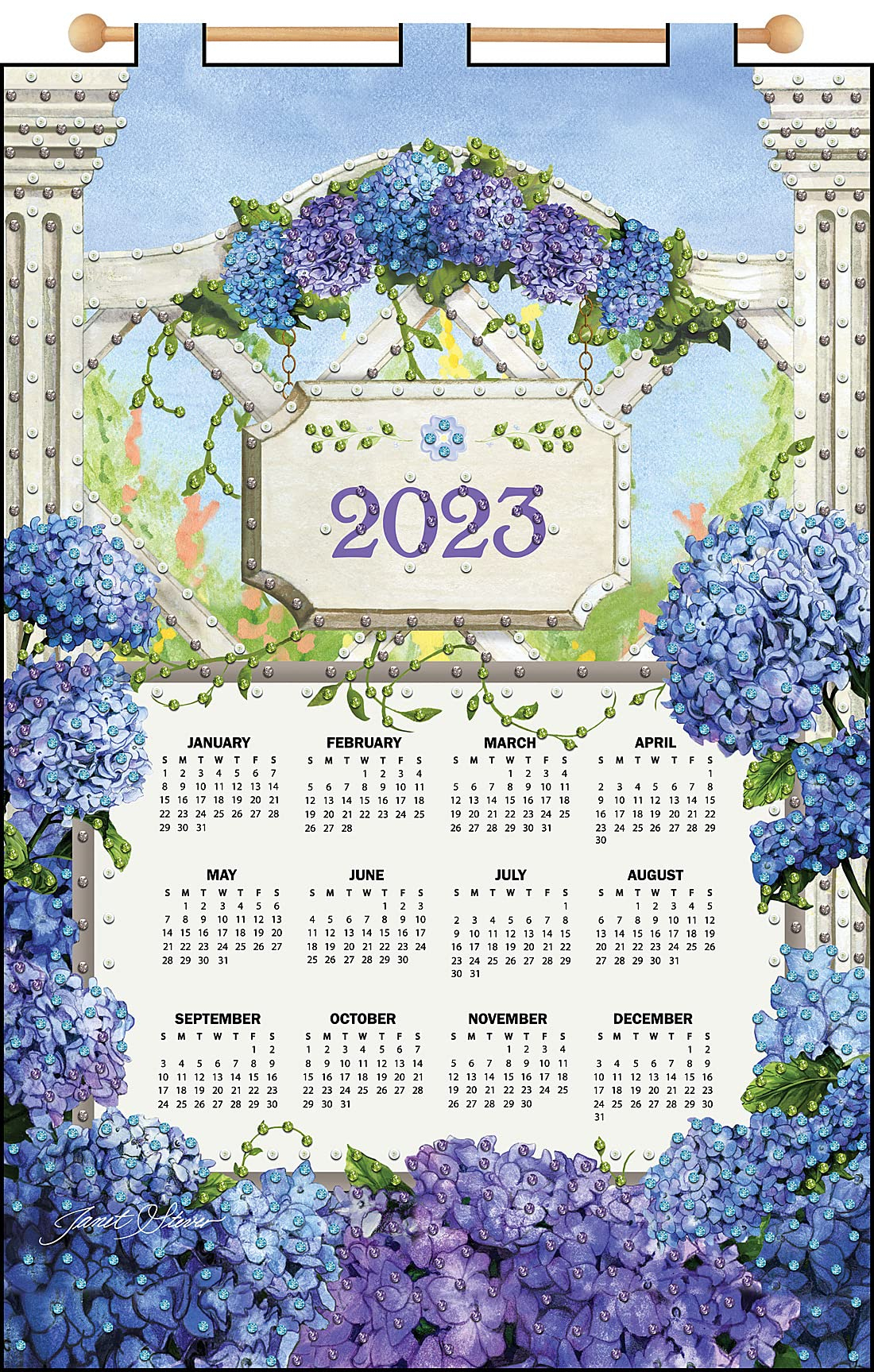 Buy Design Works Crafts 2023 Sequin Calendar Kit Hydrangea Online At