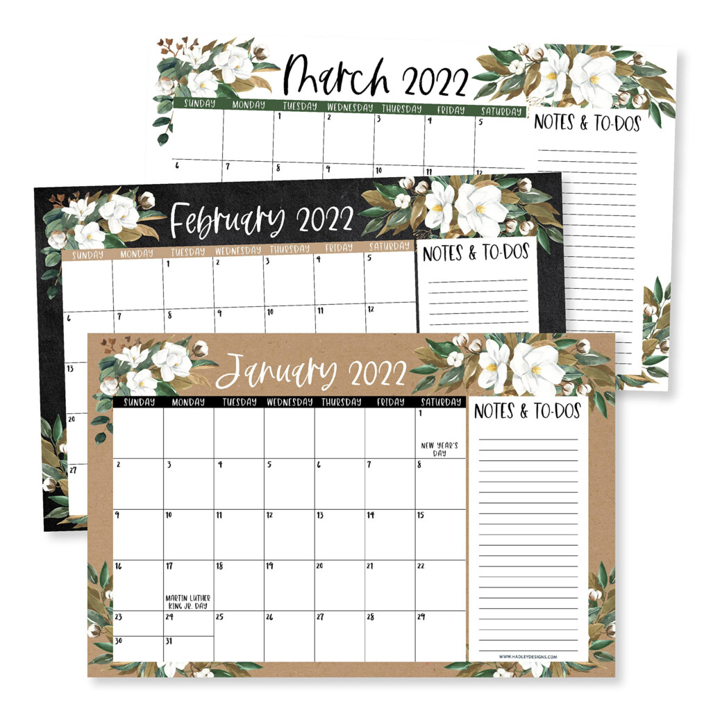 Buy Large Desk Calendar 2022 2023 2022 Wall Calendar Flowers Desk 