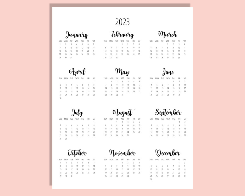 Calendar 2023 Printable Summafinance