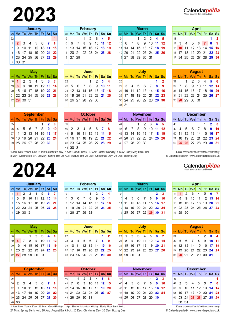 Calendar 2023 With Holidays Printable