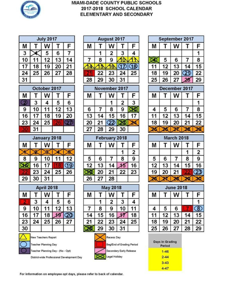 Calendario Escolar Miami Dade 2022 Aria Art