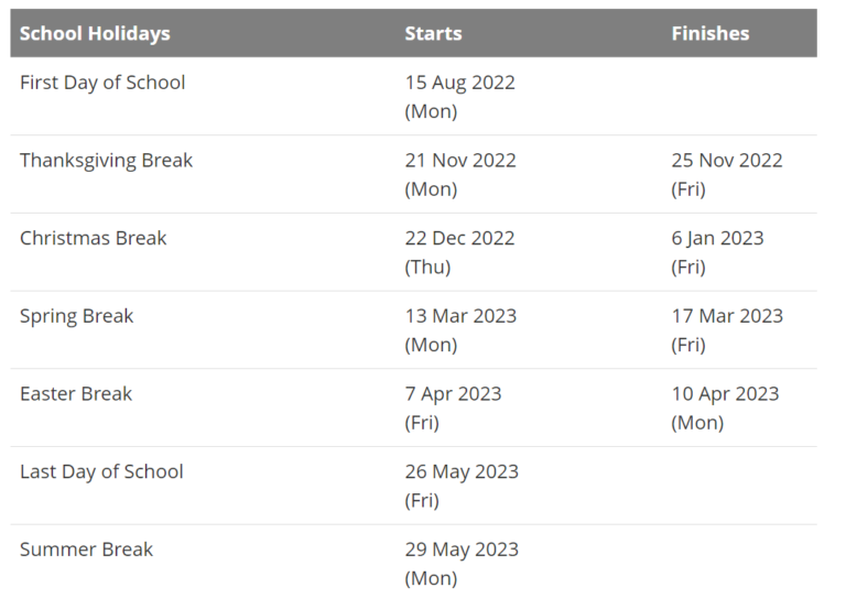 Dallas County School Calendar 2022 2023 US School Calendar