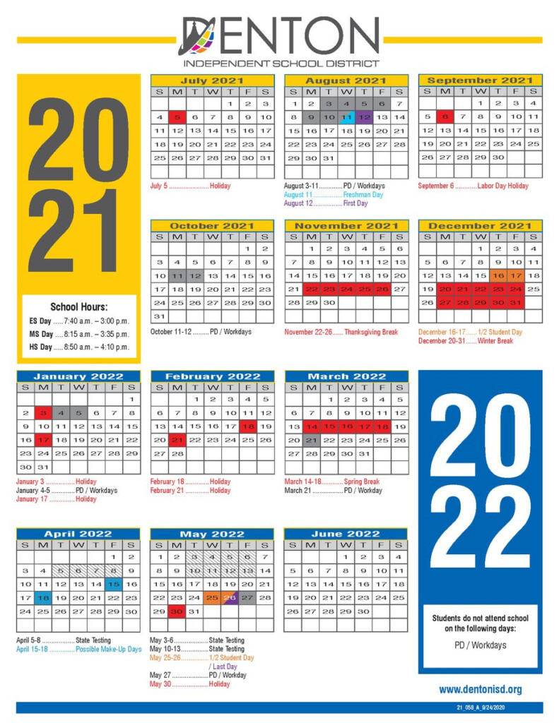 Denton Isd Student Calendar Get Calendar 2023 Update