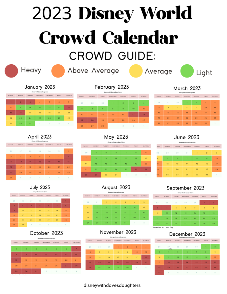 Disney World Crowd Calendar 2023 And 2024 Disney With Dave s Daughters