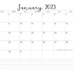 Free 2023 Calendar Printable PDF Simple Minimalist Printables And