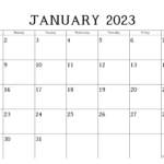 Free Monthly Calendar Template 2023 Customize And Print