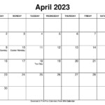 Free Printable April 2023 Calendar Templates With Holidays Wiki Calendar