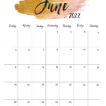 June 2022 Calendar Cute Floral Templates 2023 For Word Excel And Pdf