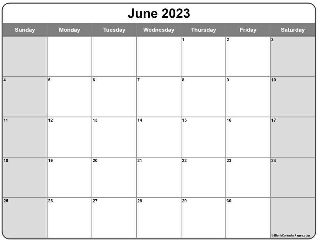 June 2023 Calendar Free Printable Calendar