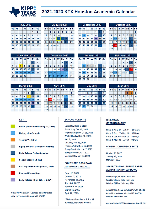 Kipp 2022 Calendar Printable Calendar 2023