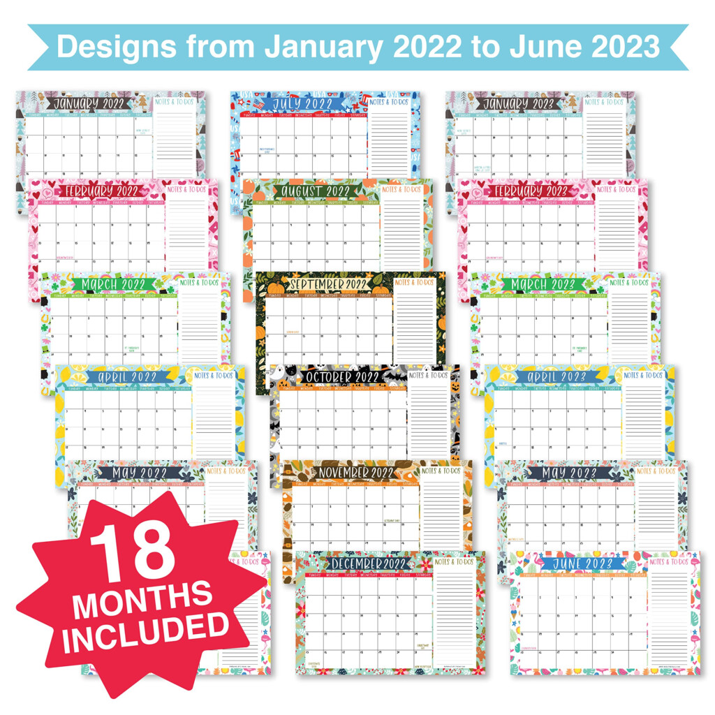 Large Desk Calendar 2022 2023 Doodle Desk Calendars 2022 Academic 
