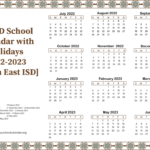 NEISD School Calendar 2023 US School Calendar