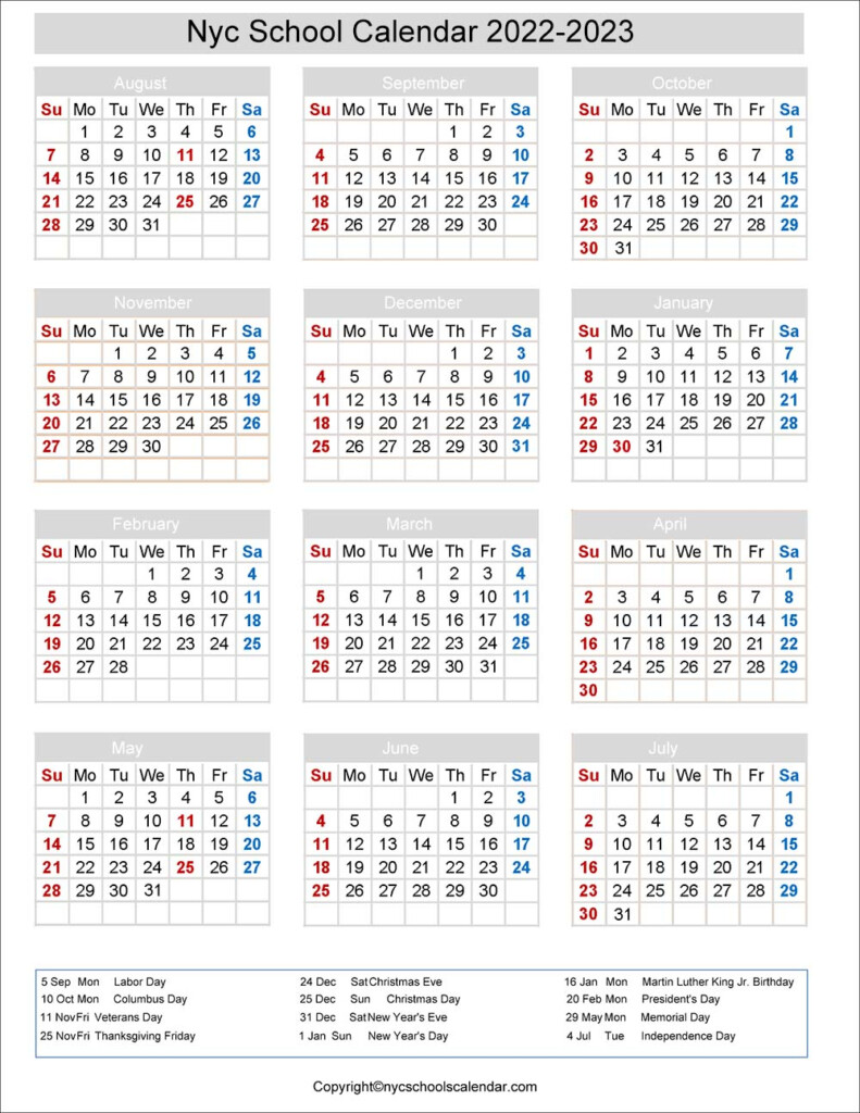 Nyc Doe Calendar 2022 2023 Pdf Get Update News