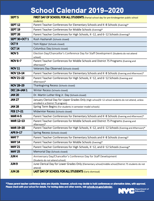 Nyc School Calendar 2022 To 2023 Pdf ASUMMARYQA