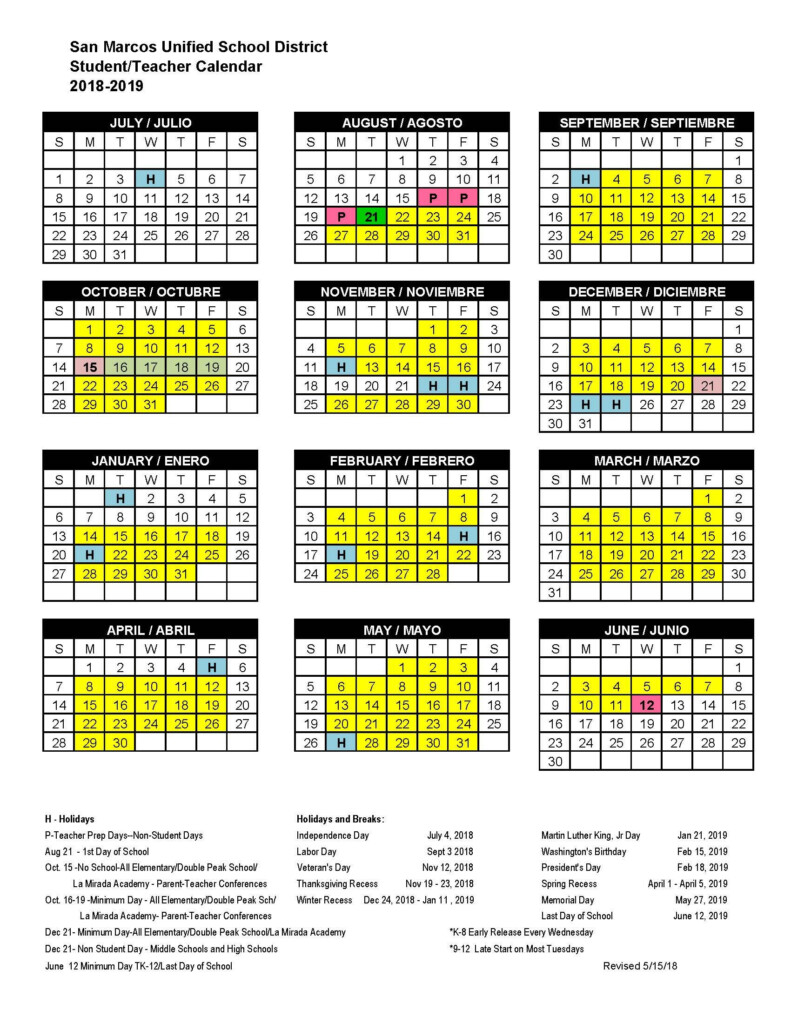 Paloma High School Menifee Year School Calendar School Calendar 