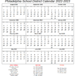 Philadelphia School District Calendar 2022 2023 With Holidays In PDF