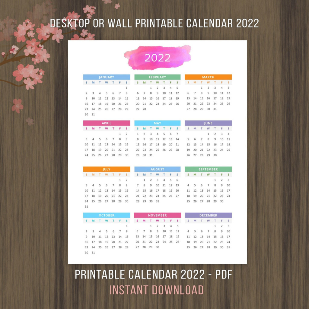 Planner Printable Calendar 2022 2023 Desktop Calendar Wall Etsy Belgi 