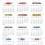 Split Year Calendars 2022 2023 July To June Pdf Templates Split Year