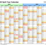 Split Year Calendars 20222023 July To June Excel Templates All In One